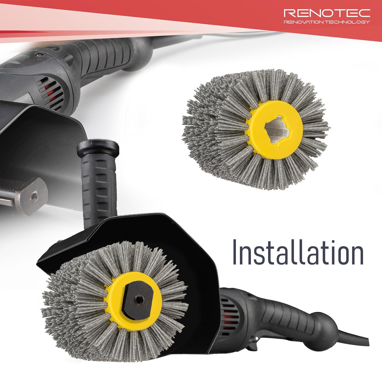 Nylon Bristle Drum, #60, Scale and Rust Stripping, 4.33" x 4", 110x100mm, for Burnishing Polishing Machine