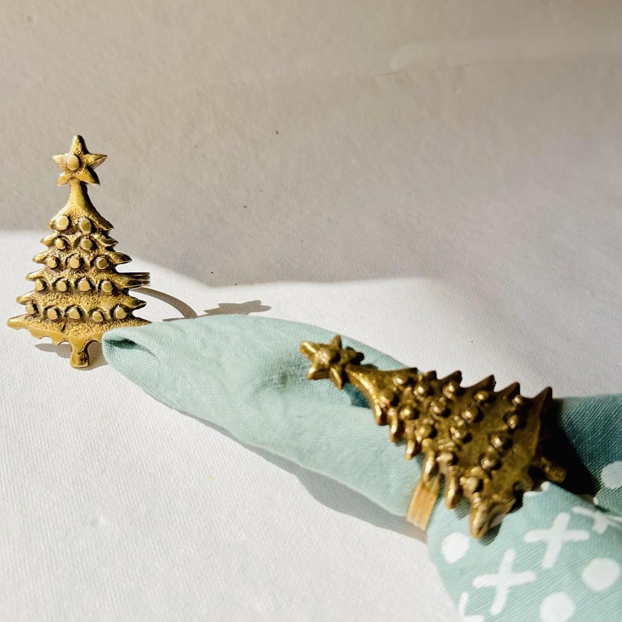 Brass Napkin Rings Set of 2 | Lead Free | Table Setting Decor | Gift Ready | Pravaah-image-48