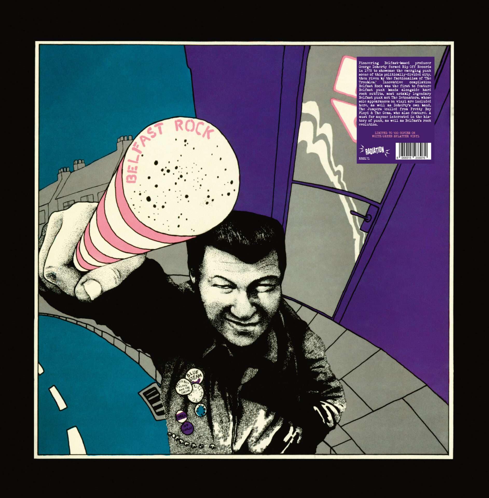 Belfast Rock LP Album vinyl record limited splatter vinyl punk compilation 2022