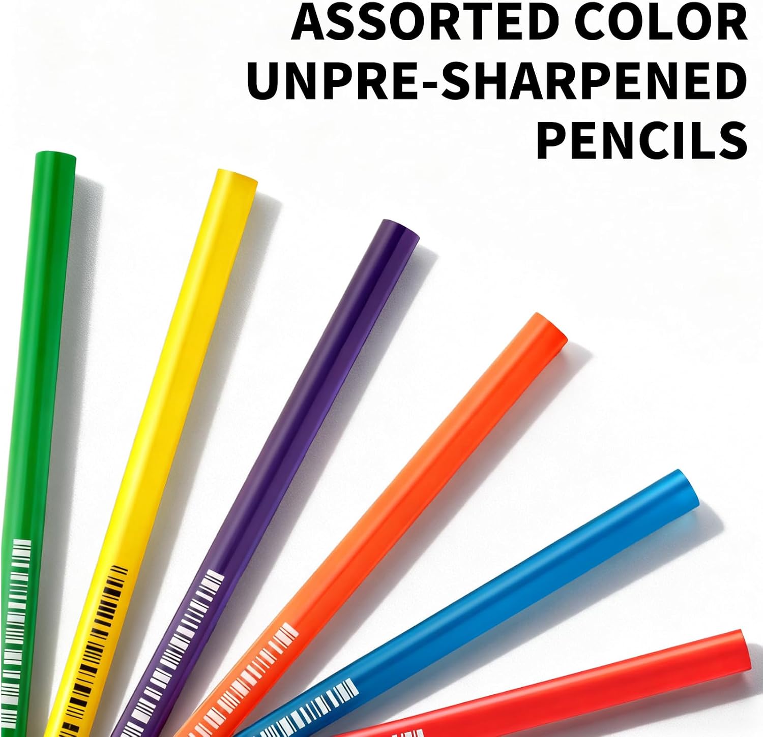 M&G Lumen Series 24 Pack HB Triangular Wood-Cased Pencils, Unsharpened with Multi-Color Erasers, Smooth Writing Break-Resistant Core, 6 Solid Bright Colors for School Office Classroom Supplies image 3