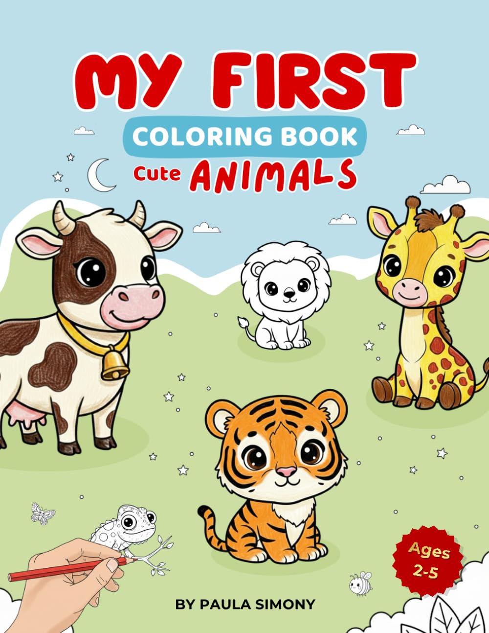 MY FIRST COLORING BOOK: CUTE ANIMALS