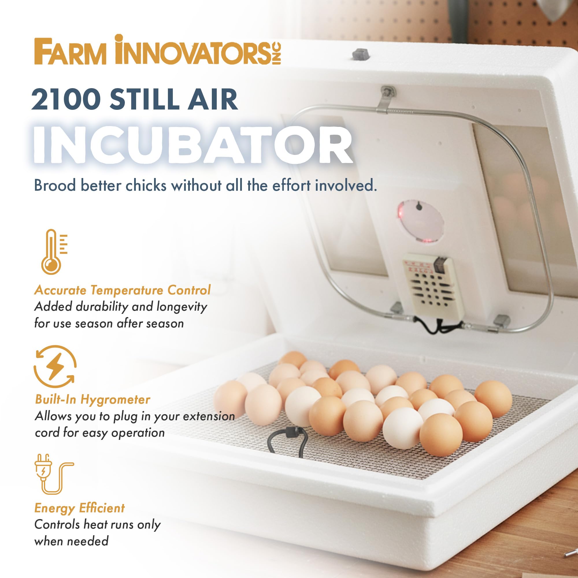 Farm Innovators Pet Products - Incubadora de Aire sin Gas Modelo 2100