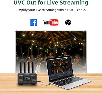 Accsoon CineView HE Wireless Video Transmission System, HDMI Video Receiver, 1200ft Range 60ms Low Latency, 1080p60fps, UVC Livestream, Compatible with Cineview 2 SDI/SE/Quad for Monitoring/Filmmaking