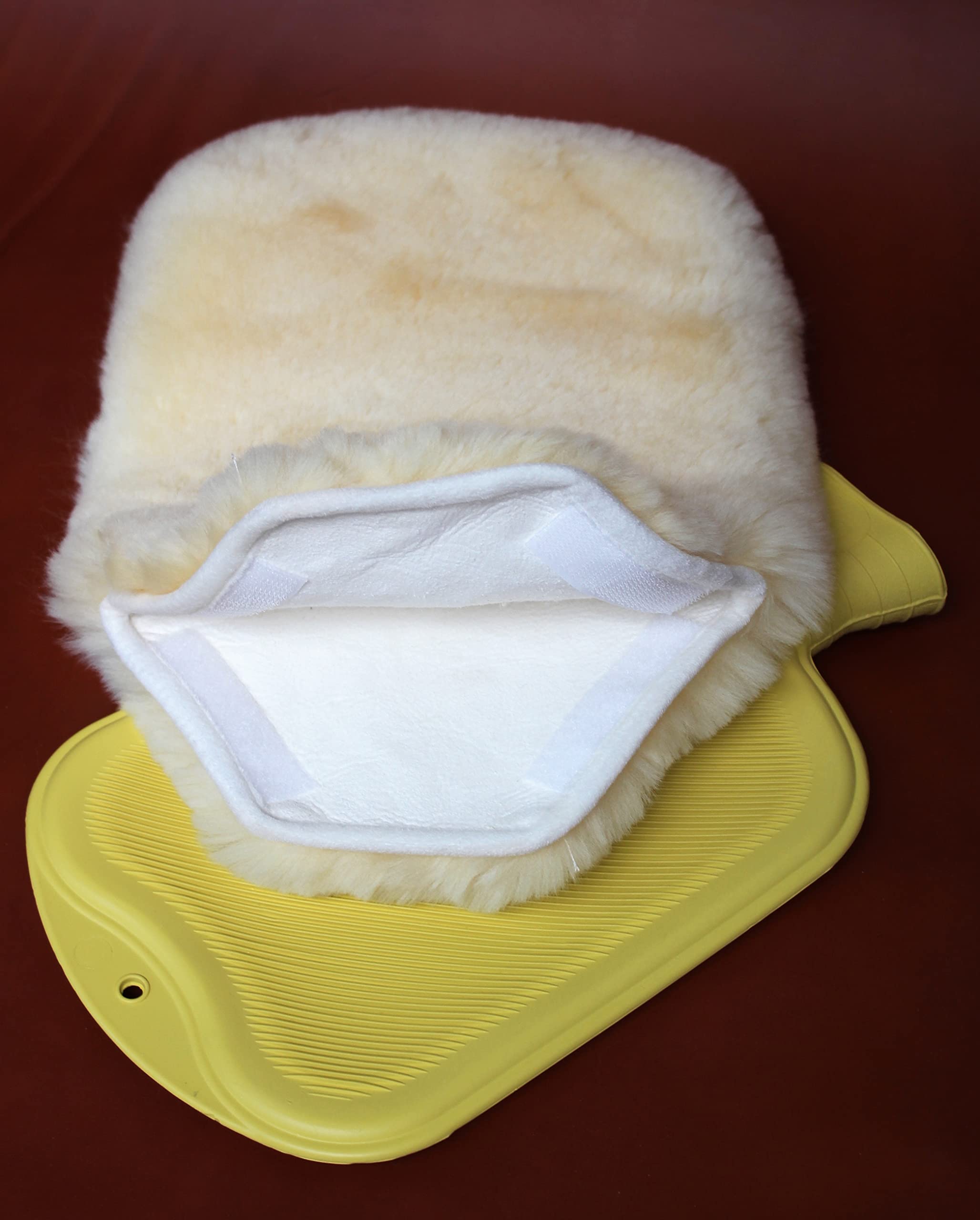 Schönes Lammfell Kuschelset ! Qualitäts Wärmflasche + Wärmflaschenhülle, Wärmflaschenbezug