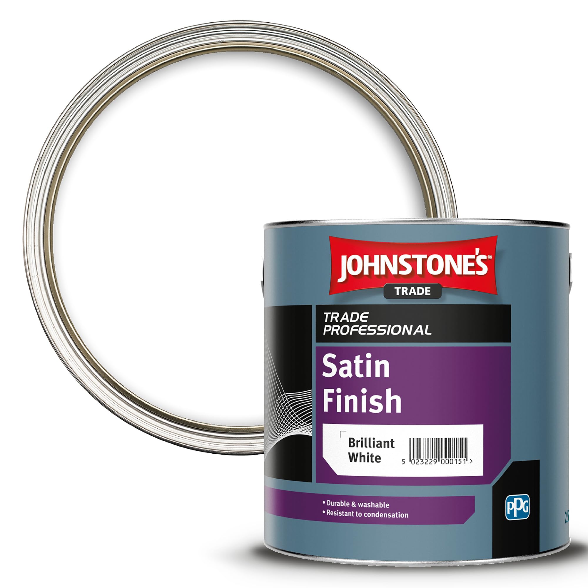 2.5LTR - JOHNSTONES Trade Professional Satin Brilliant White