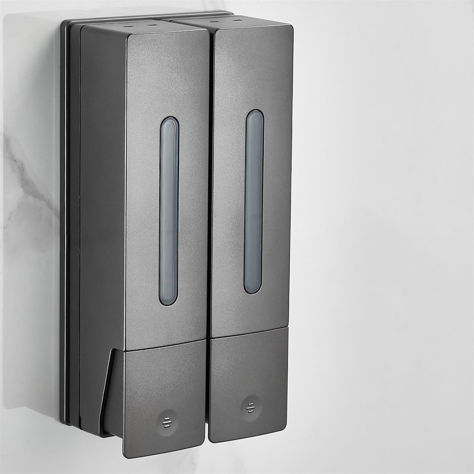 Dispensador de jabón Dispensador de jabón plástico Pared con dosificador for hogares, hoteles y baños Dispensador de Bomba de loción(Negro)