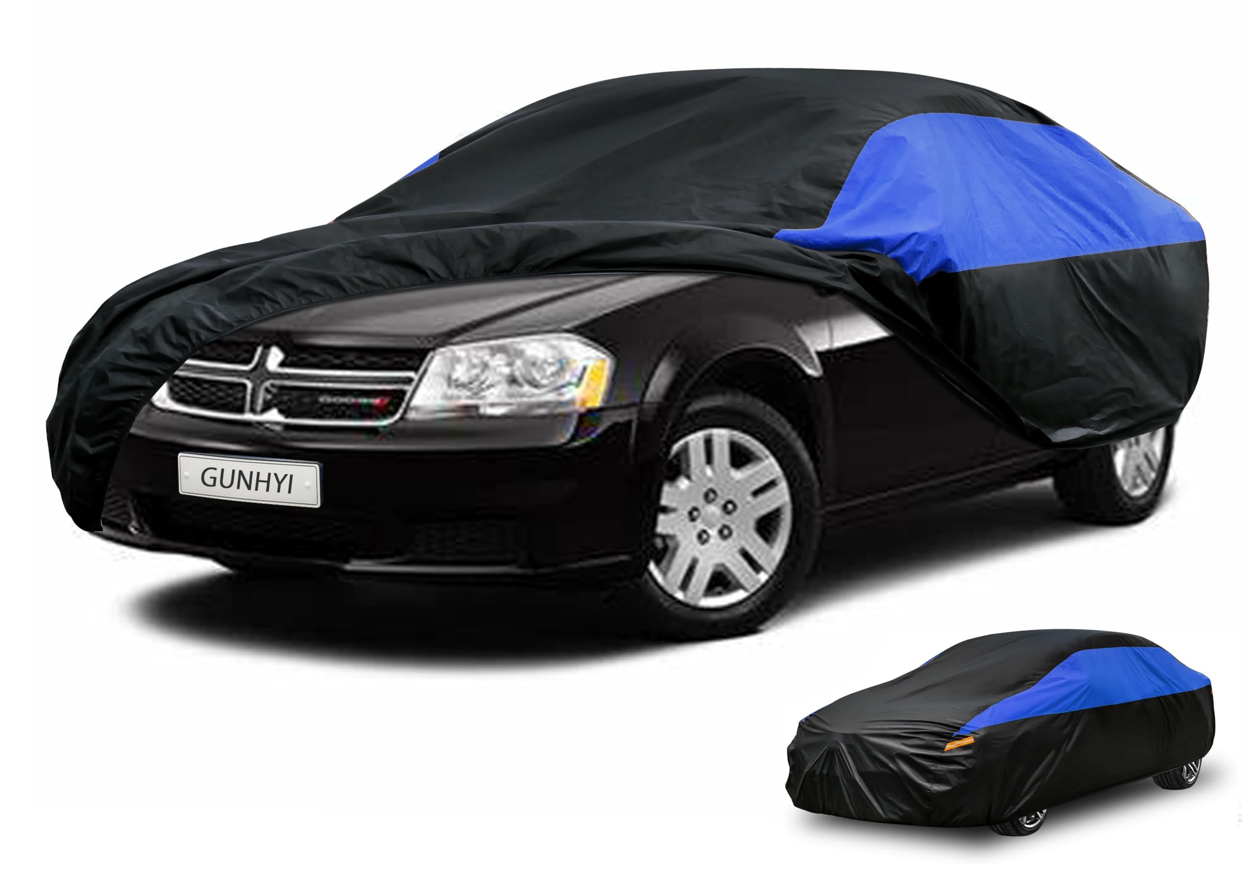 GUNHYI Dodge Car Cover Custom Fit Dodge Avenger Waterproof All Weather, Lightweight Full Car Cover Outdoor Sun UV Rain Dust Snow Wind Protection.