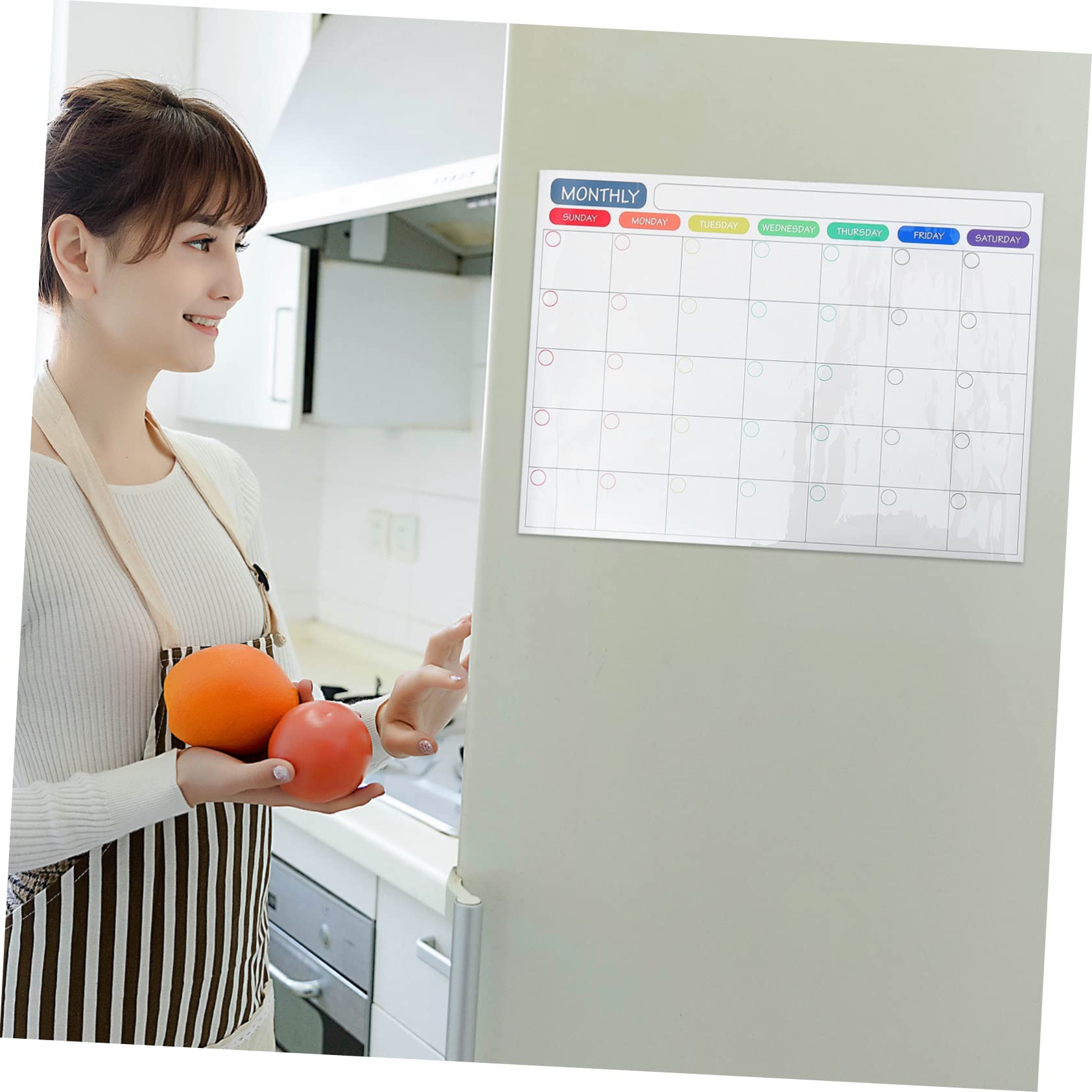 Tofficu Planificateur Hebdomadaire Magnétique avec Autocollants pour Tableau Effaçable à Sec Tableau de Planification pour Organisation des Tâches Semaines