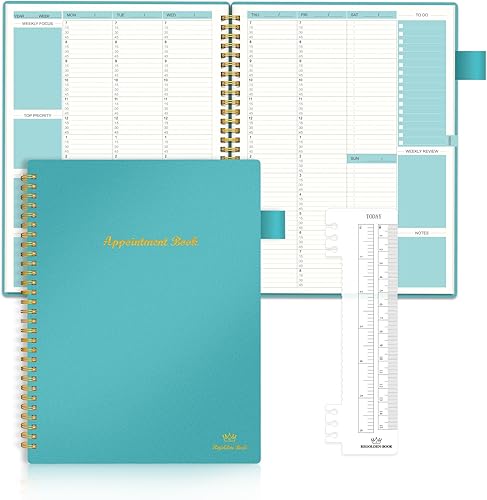 Appointment Planner Book Undated , Regolden-Book Hourly Schedule Planner with 15-Minute Increments, Appointment notebook with Weekly Daily