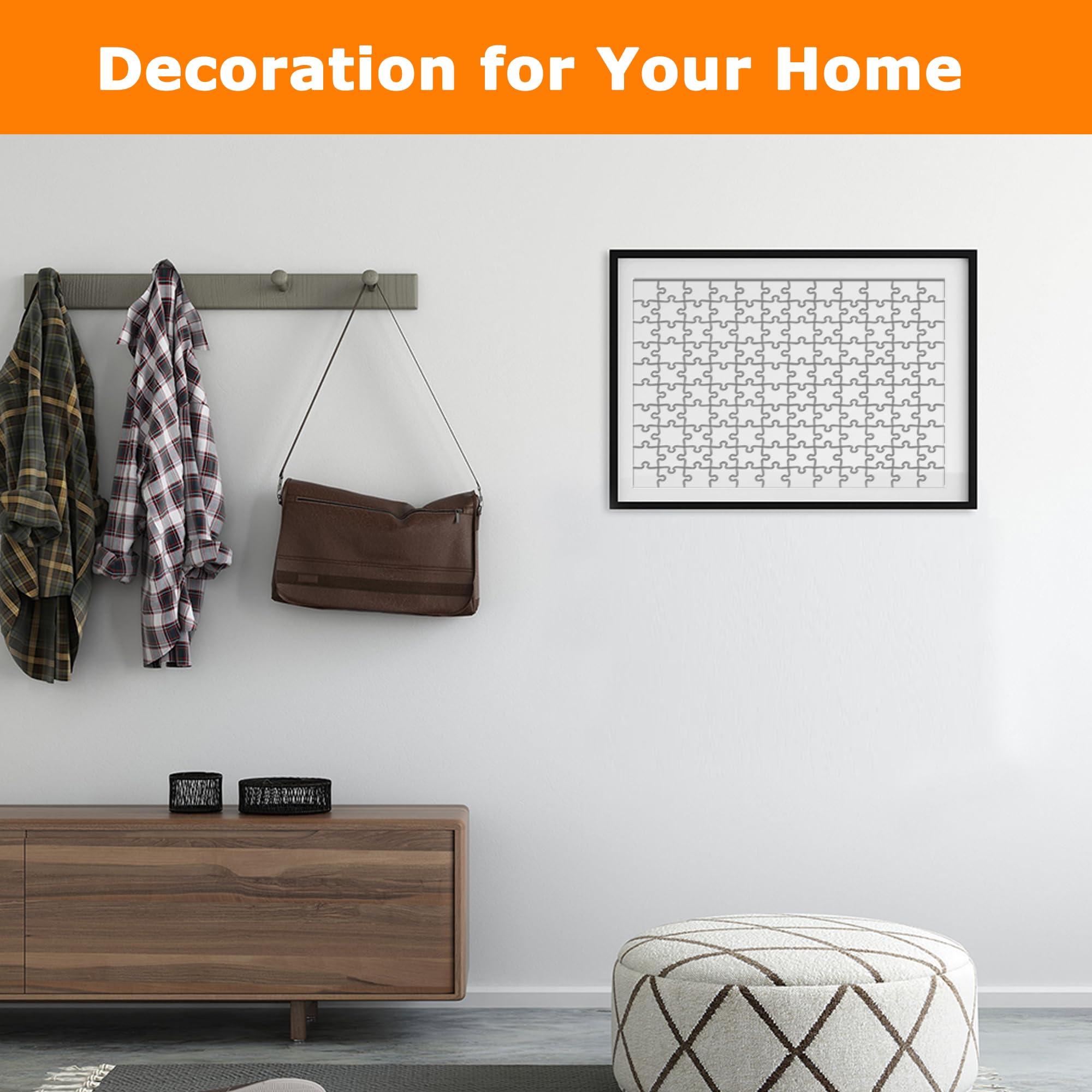 Jigsaw Puzzles for Adults 120 Pieces, Clear Hard Acrylic Impossible Puzzles for Adults Family Game Nights, Challenging Puzzle Pieces Fit Together Perfectly, Finished Size 10.6” x 7.1”