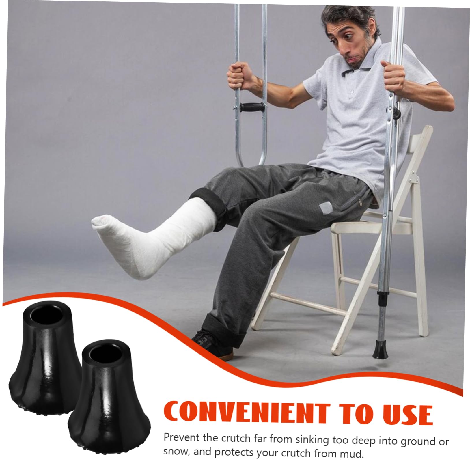 minkissy 20 Stk Krückenpolster Krücken Ersatzteile Krücken Tipps Gehstockfußpolster Sicheres Gehen mit Gehstock Trekking Zubehör Kunststoffspitzen für Krücken rutschfeste Stockspitzen PVC