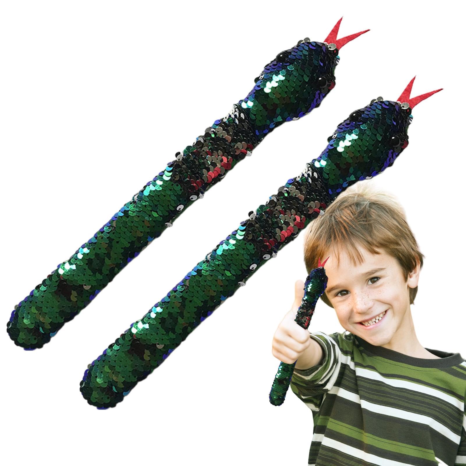 Halloween Slap Bracelets Snake Bracelet,Snake Slap Wristband Sequin Bracelets | Portable Halloween Slap Bands Wristbands for Kids Girls Family