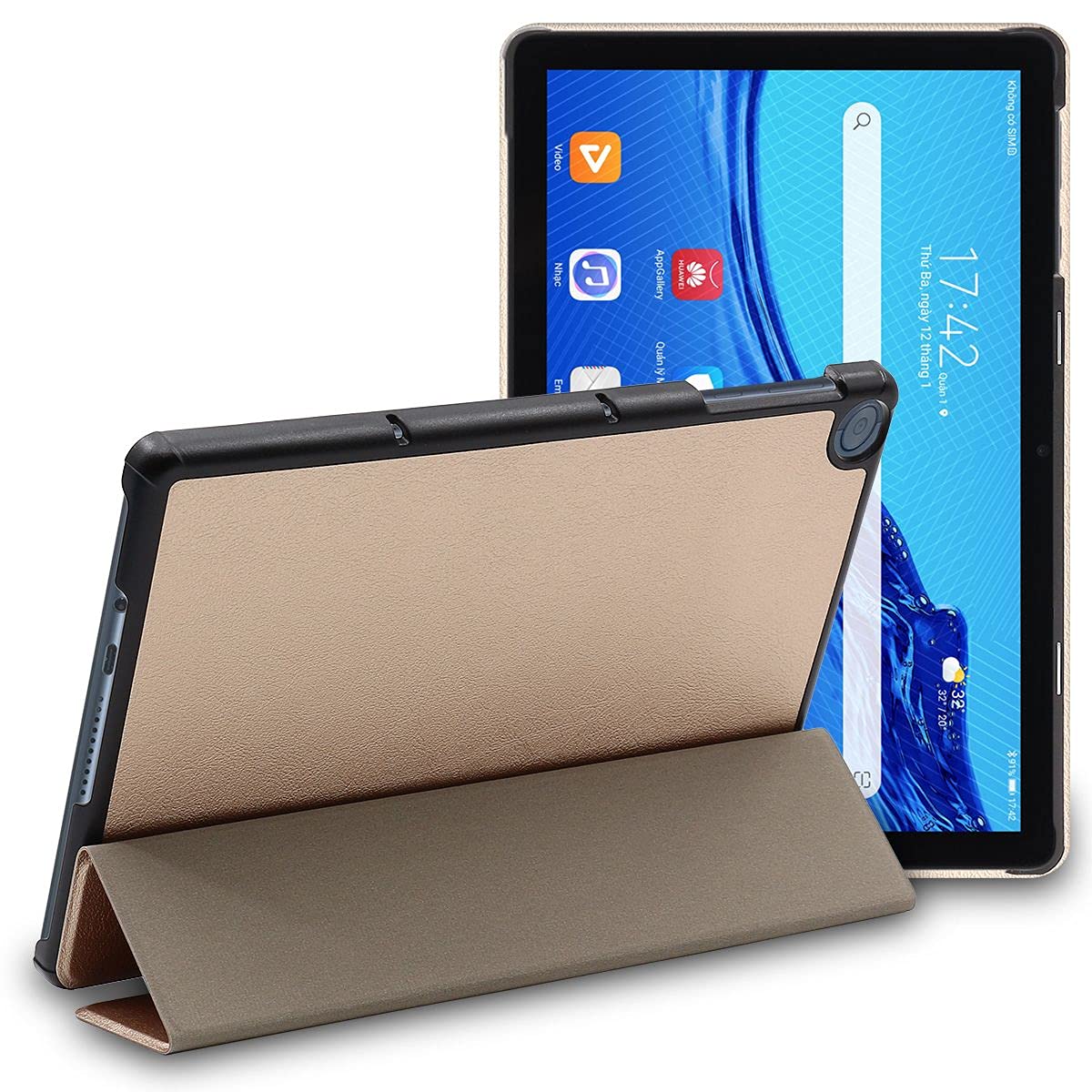 Cover Con Custodia In PU Pelle Per Huawei MatePad T10/T10S – Viola, Con Supporto Regolabile E Pennino Incluso - 4