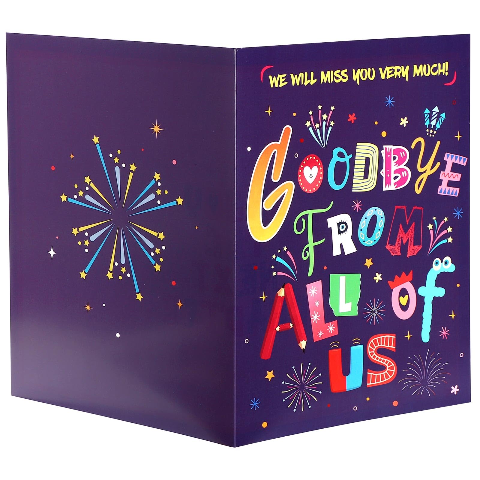 Retirement Greeting Card, 15.75x10.63 Inch Jumbo Greeting Card Farewell with Envelope Funny Retirement Goodbye Leaving Good Luck Gift for Men Women