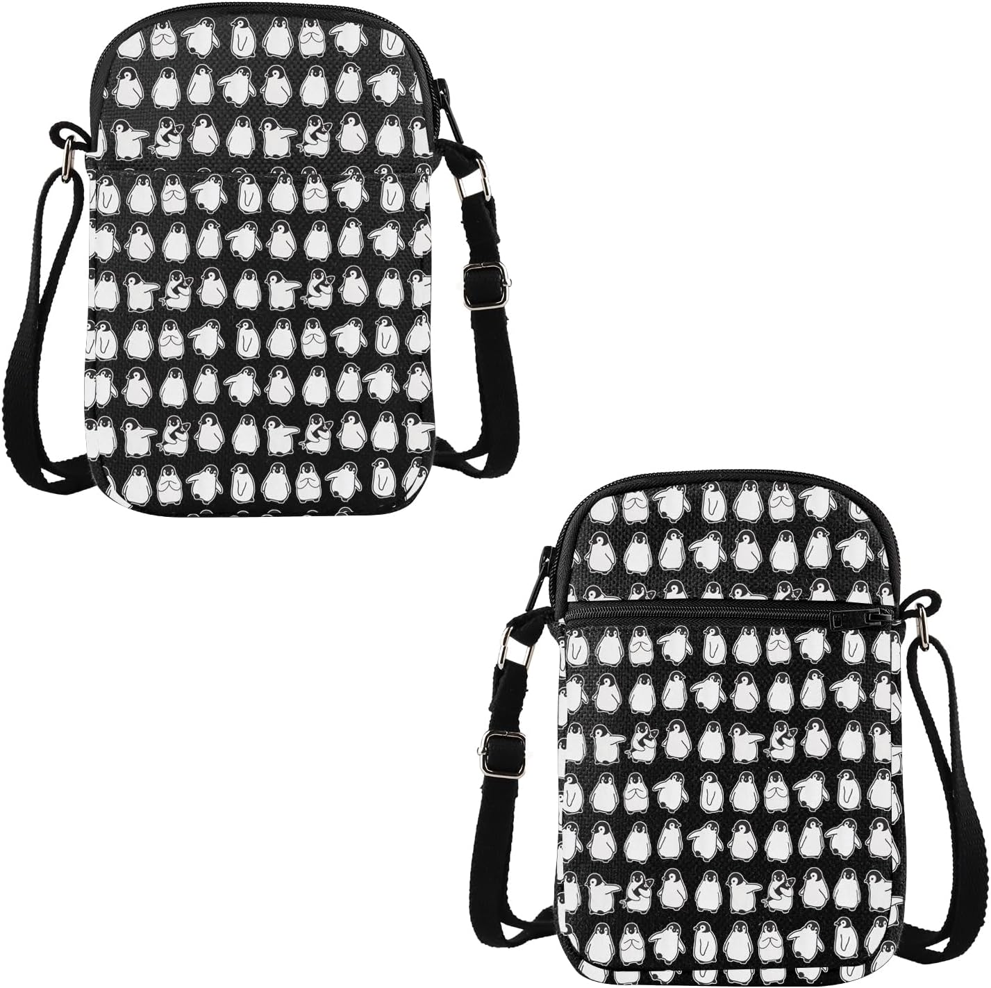 VAMSII Penguin Lover Gift Penguin Design Crossbody Bag Penguin Fan Travel Bag Penguin Merch
