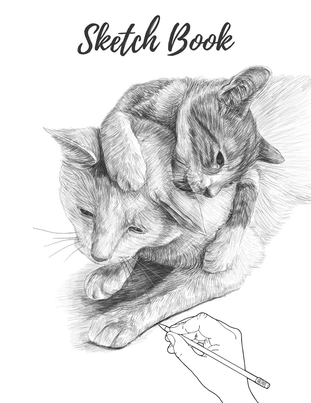 Sketch Book for Drawing: 8.5" X 11" (21.59 x 27.94 cm), 120 Large Blank Page Sketchbook for Drawing, Painting, Sketching and Creative Doodling (Cat Design Sketch Pad)