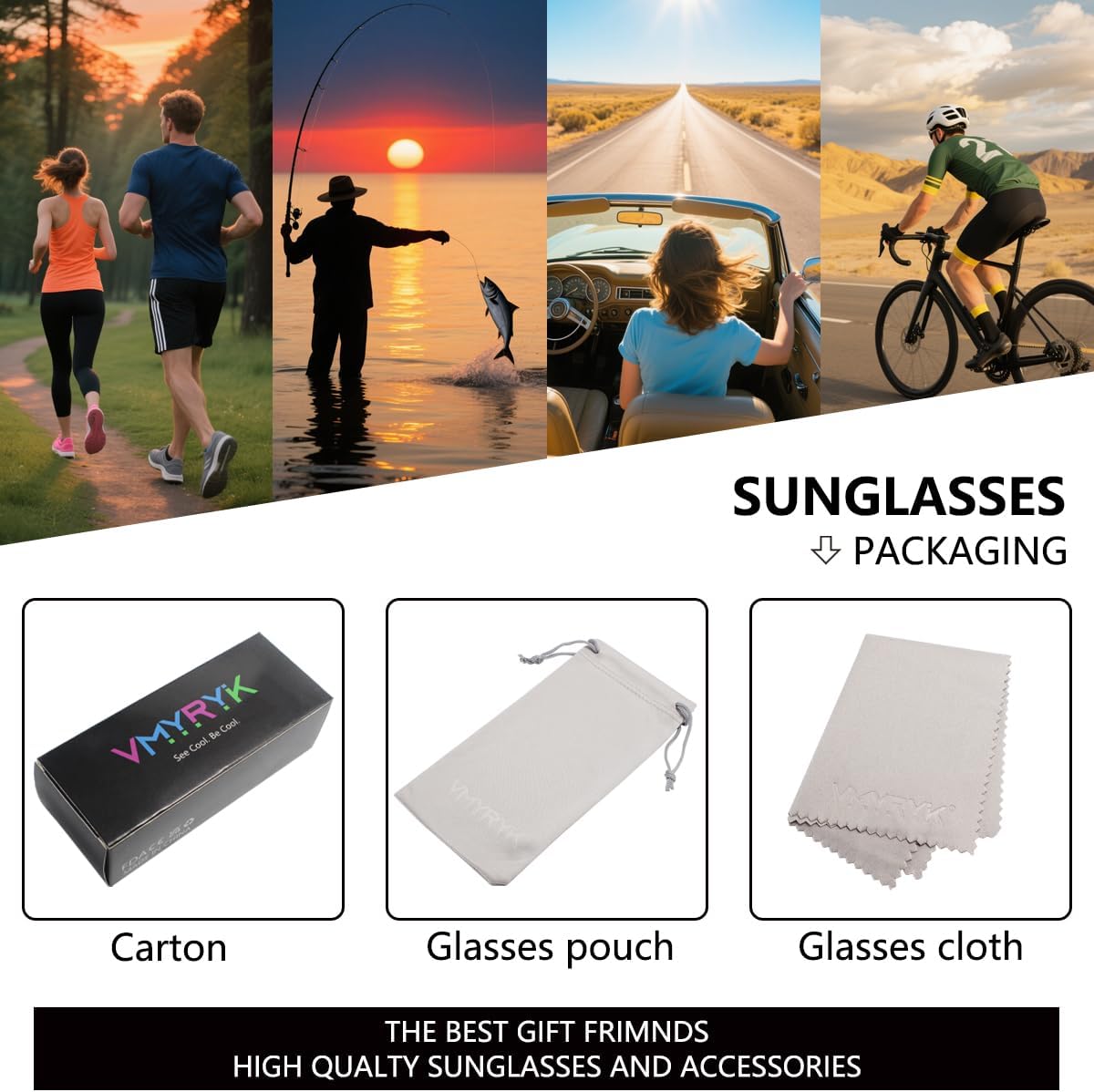 Sunglasses Men Polarized Sunglasses for Mens Womens Retro Lens for Driving Fishing UV400 Protection light For Sport - Image 9