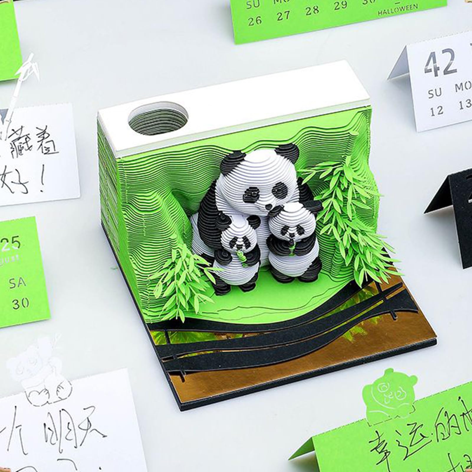 Kalendarz 3D biurko 2026 – Panda Tear Away kalendarz 3D, dekoracyjny notatnik biurko, stolik nocny, do szko?y, domu, biura, freelancerów, nauczycieli, studentów