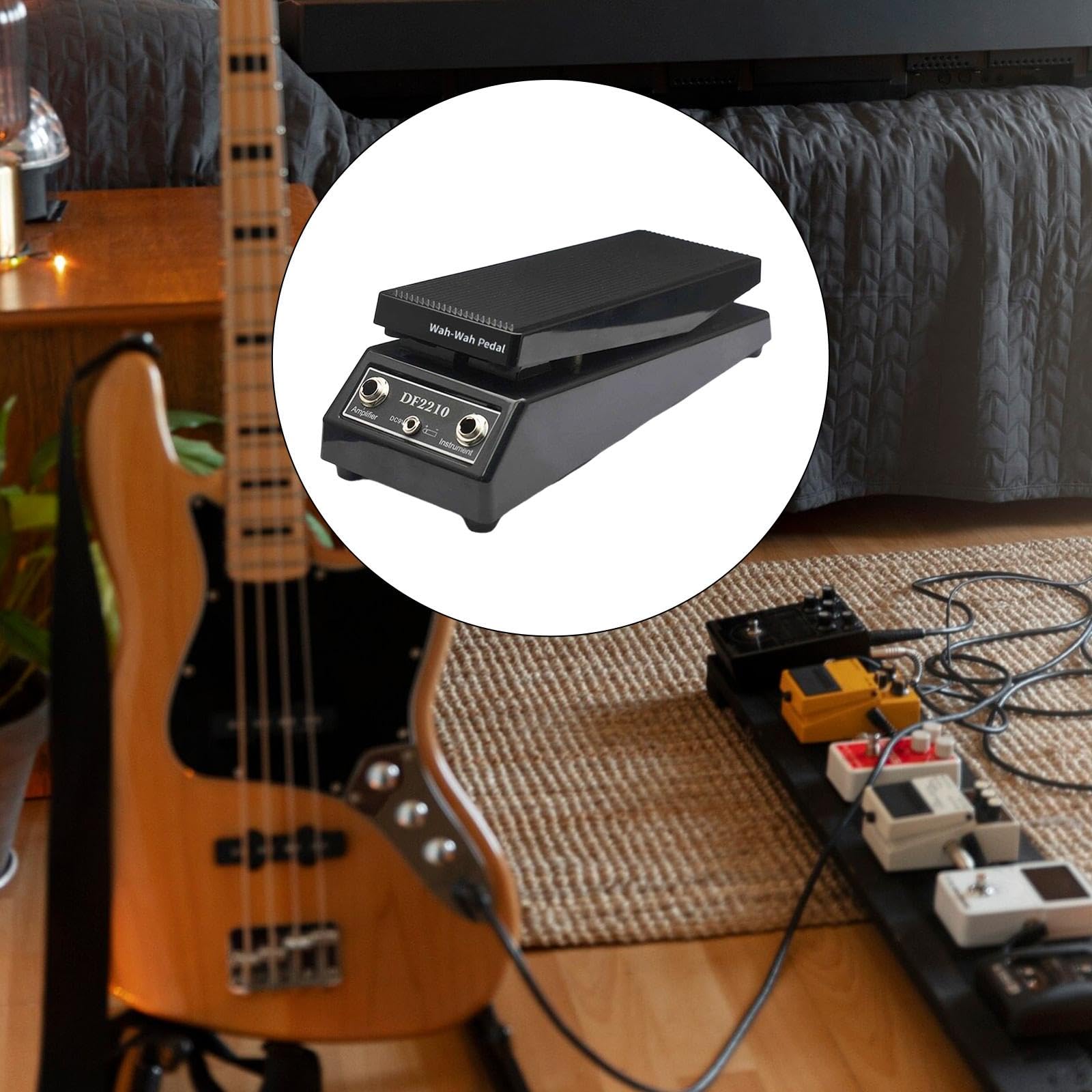Amagogo Gitarrenpedal, rutschfest, tragbar, Effektpedal für Anfänger, Bühnenauftritte, Wah-sound
