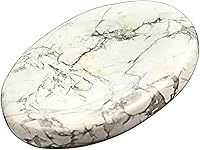 Vista 1 de Howlite Worry Stone – Piedras de cristal para el pulgar para angustia, estrés, piedras de equilibrio relajantes y calmantes para meditación, alivio