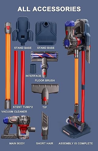 Miniatura 5 de MEIJIABA Aspiradora de juguetes para niños pequeños de 3 años juego de aspiradora para niños que realmente funciona funcionando aspiradora de juego