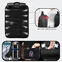 Vista 2 de ZINZ Slim and Expandable 15 15.6 16 Inch Laptop Backpack Anti Theft Business Travel Notebook Bag with USB, Multipurpose Large Capacity Daypack for