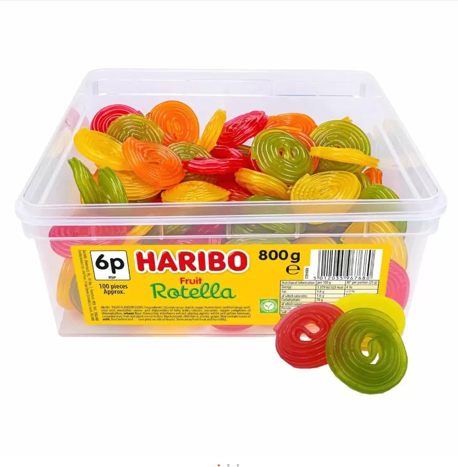 Haribo Gummy Candy Tub Perfect for Parties and Snacking Filled with
