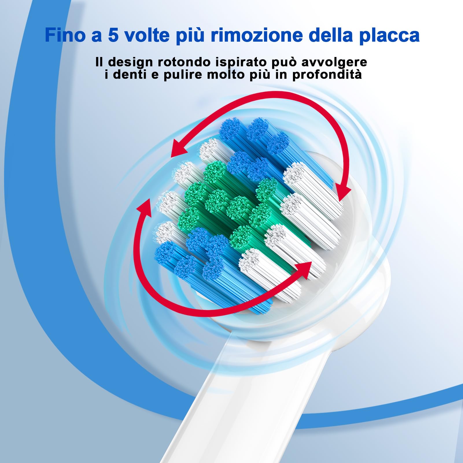 REDTRON Testine Spazzolino Ricambio Compatibile con Oral B (8 pezzi), Testine Spazzolino Elettrico per Precision Clean, Testine di Ricambio per Pro1000 Pro3000 Pro5000 Pro7000 e altri - 5