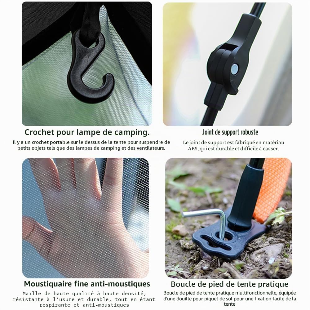 Tente dôme légère Utensy pour 2 personnes, étanche, automatique, avec montage rapide, pour le camping, les festivals et les voyages