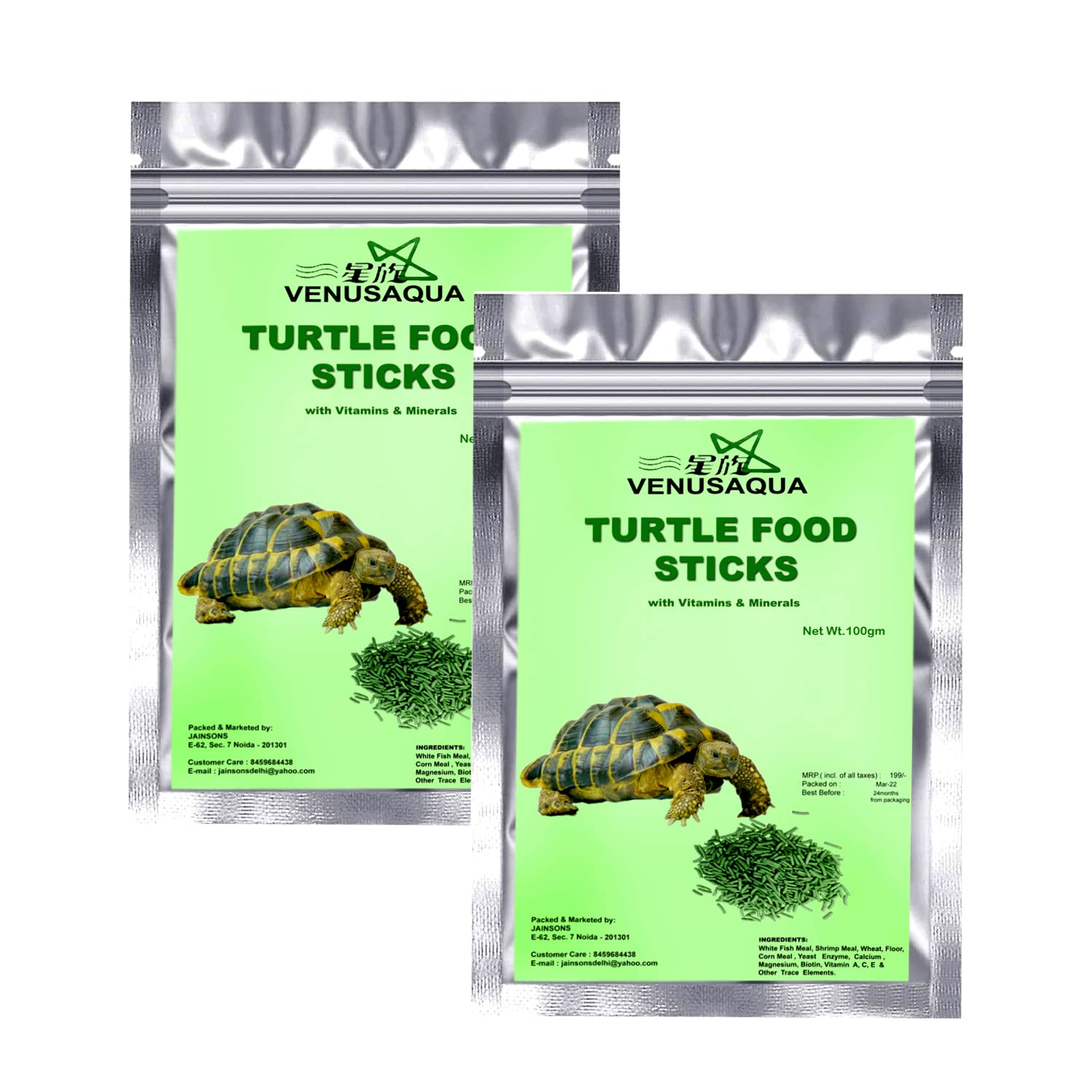 Venus Aqua Turtle Food Sticks 100gm (Each Pack) Turtle Floating Sticks for All Turtles and Reptiles Stabilised Food with Calcium and Vitamins Turtle Growth Food (Pack of 2),All Life Stages (B09X9VDYJN) Amazon Price History, Amazon Price Tracker