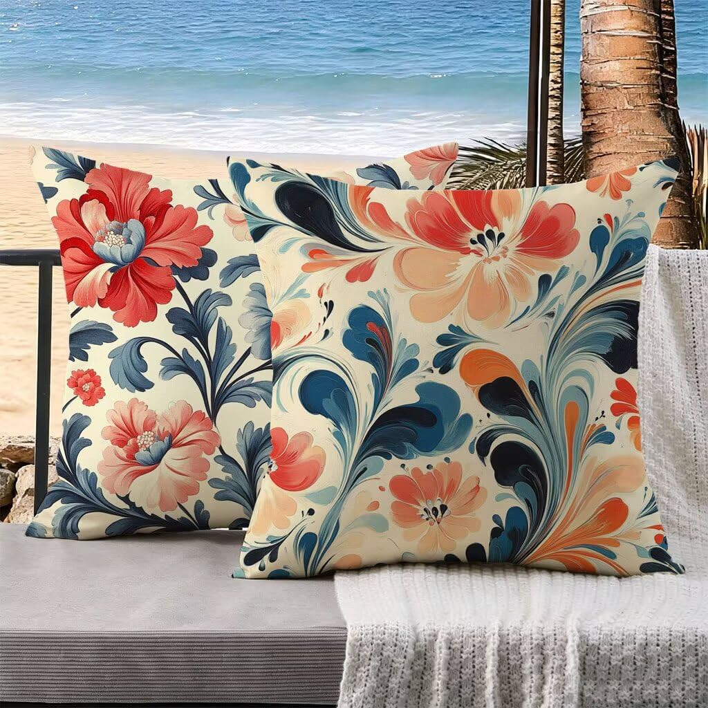Housse coussin exterieur pour sublimer votre salon de jardin de deco plante abstrait