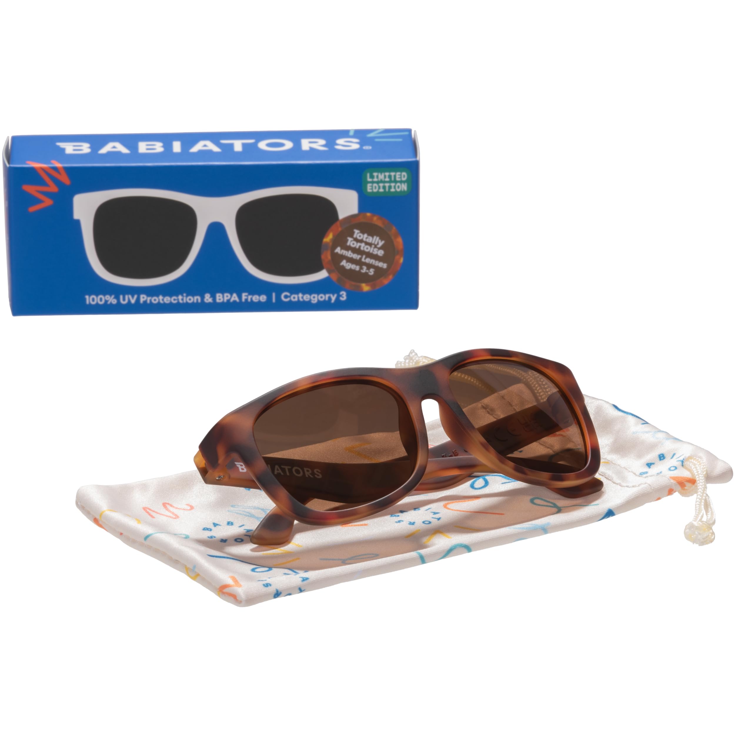 Babiators Original Navigator Sonnenbrille – Totally Tortoise (ab 6 Jahren), Totally Tortoise