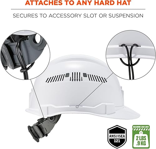 Miniatura 9 de Cordón en espiral con extremo de hebilla, diseño sin enganches, se fija fácilmente a cascos, herramientas o pequeños objetos de valor, capacidad de