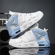Zapatillas de Baloncesto para Hombre Mujeres Air Uptempo clásicas Suela Casuales Moda Zapatos Deporte Antideslizantes,Fitness, Caminar, Informales5