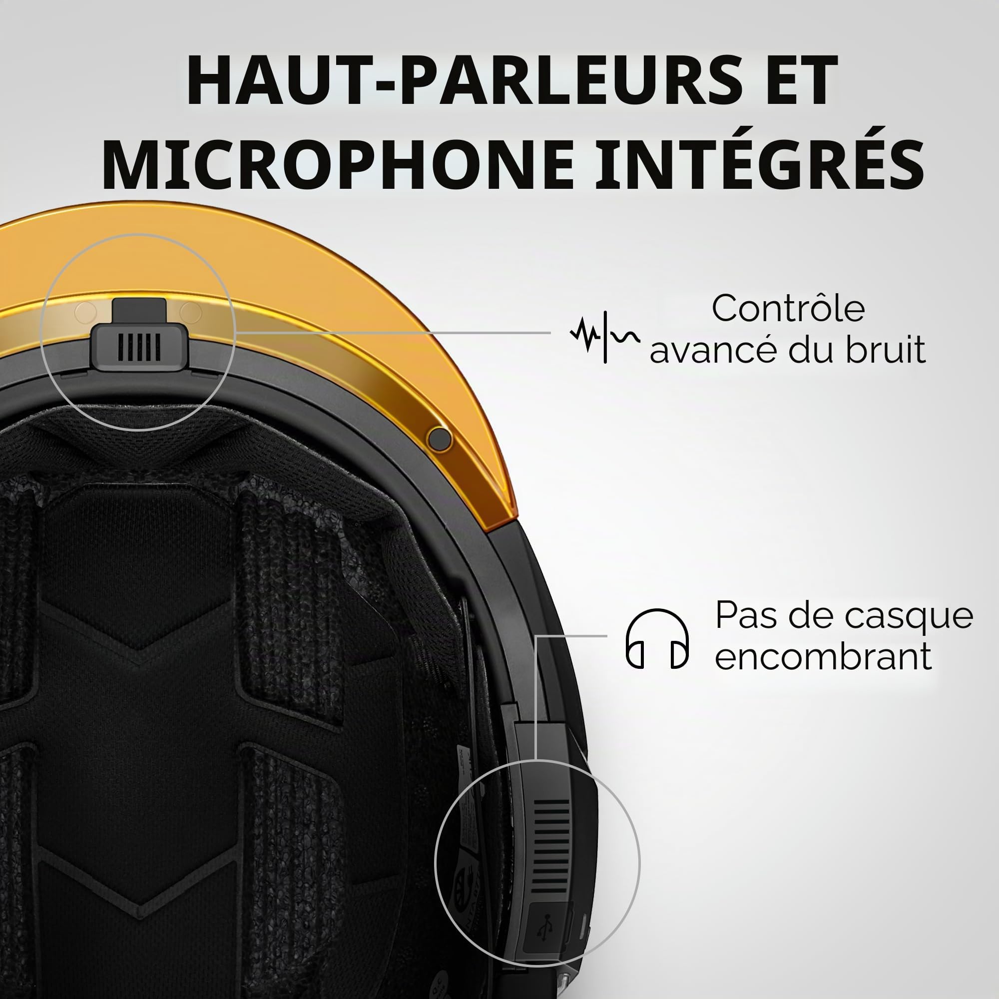 Sena U1 Casque Intelligent pour vélo électrique, Mesh 3.0 Intercom