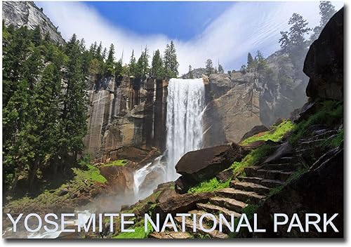 Yosemite National Park, California The Mist Trail Travel Refrigerator Magnet Tamaño 2.5" x 3.5" disponible en Yaxa Peru