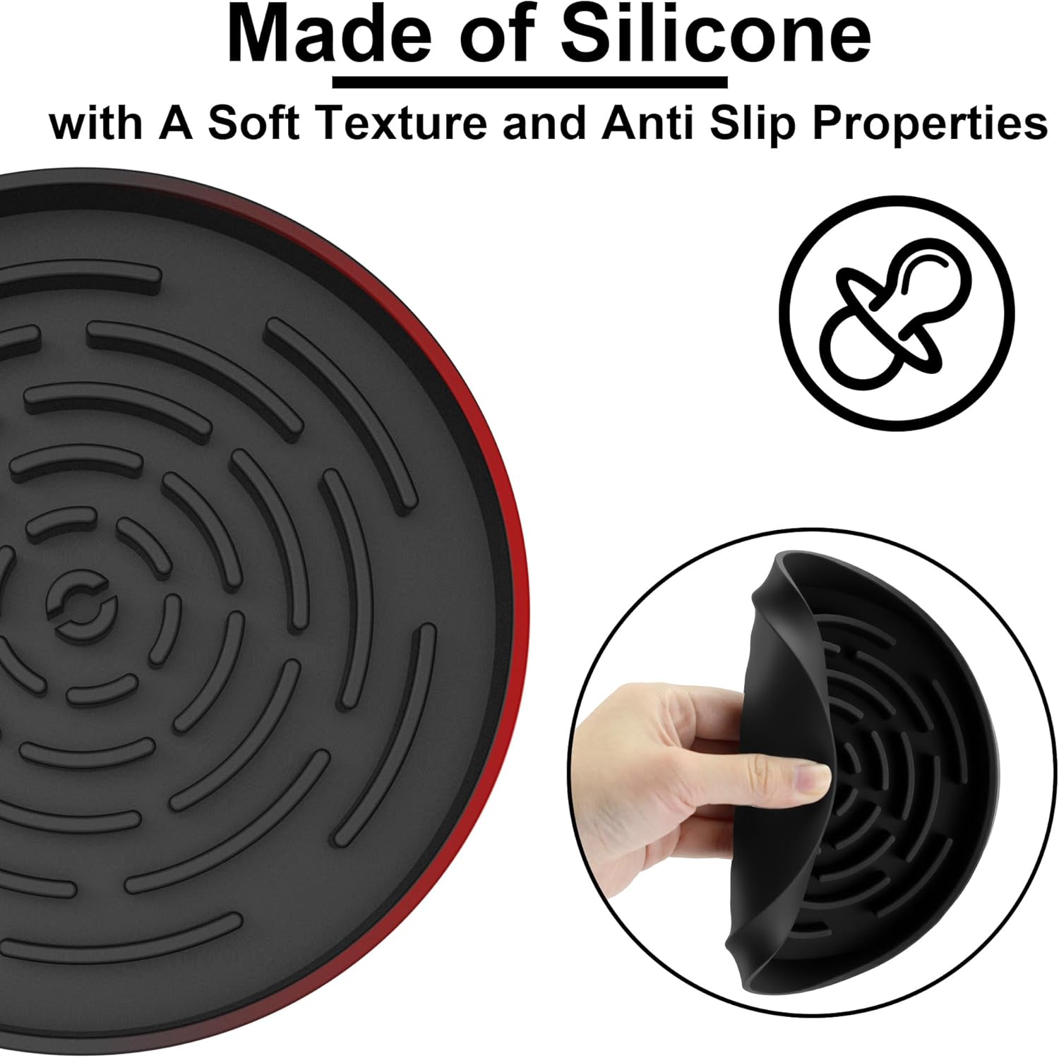 Drip Tray Compatible with Ninja slushie machine, 4 Pack Black Silicone Drip Mat for Most Drink Dispenser