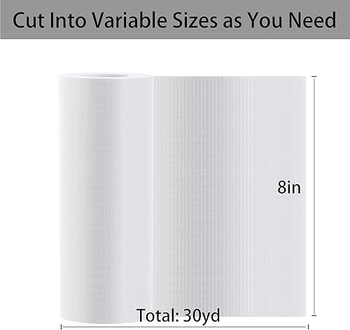 Vista 20 de Estabilizador soluble en agua para película de bordado (rollo de 8 pulgadas x 15 yardas), estabilizadores de bordado transparentes Seneme 35um