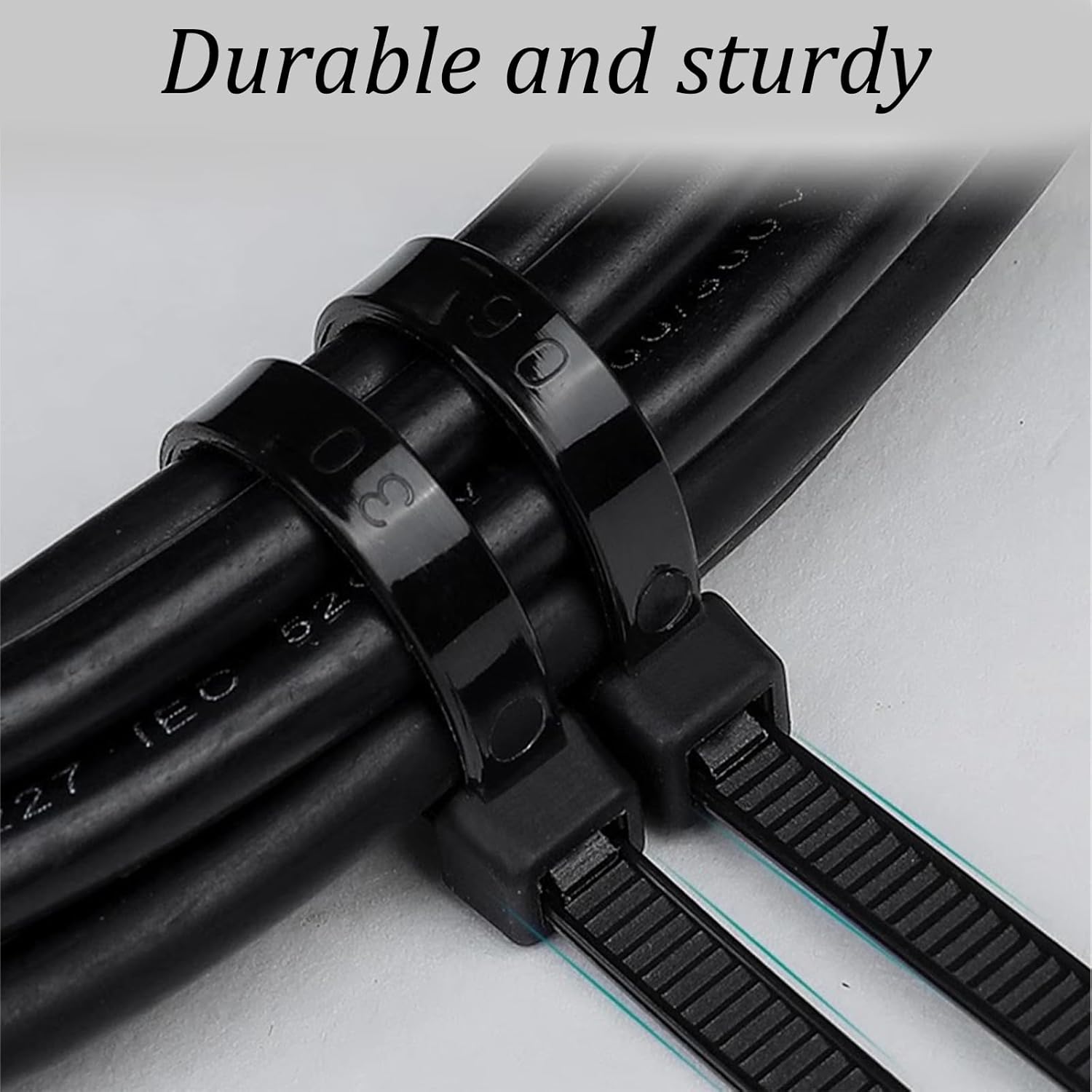 100 PCS Nylon Universal Cable Tie Multi-Purpose Self-Locking Nylon Cable Cord Management Organizer in Home,Office Kitchen（Black）