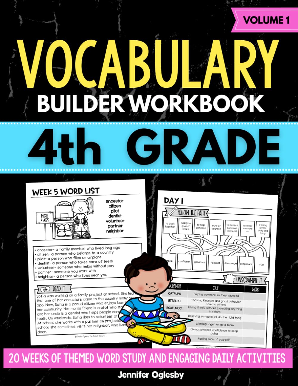 Vocabulary Builder Grade 4 Workbook: Volume 1: Daily Vocabulary Practice with Weekly Word Lists, Reading Activities, and Review (20 Weeks of Word Study)