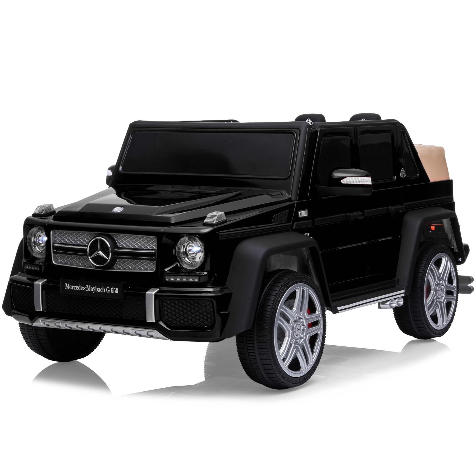 ORYXEARTH Elektroauto für Kinder, Akku 12 V, 7 Ah, Geschwindigkeit 3-5 km/h, für Jungen, Mädchen, Fernbedienung 2,4 G, Bluetooth/LED/Musik/USB, 3-8 Jahre, Geschenk für Kinder, Schwarz