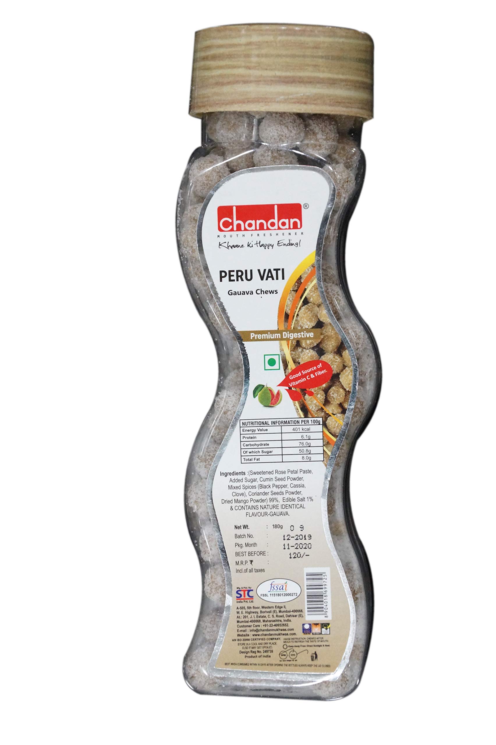 Chandan Mouth Freshener Peruvati Guava Chews 100% Natural | Premium Digestive | 180 Grams | Aids Digestion, Rich in Vitamins and Fibre (B083NZLMJ7) Amazon Price History, Amazon Price Tracker