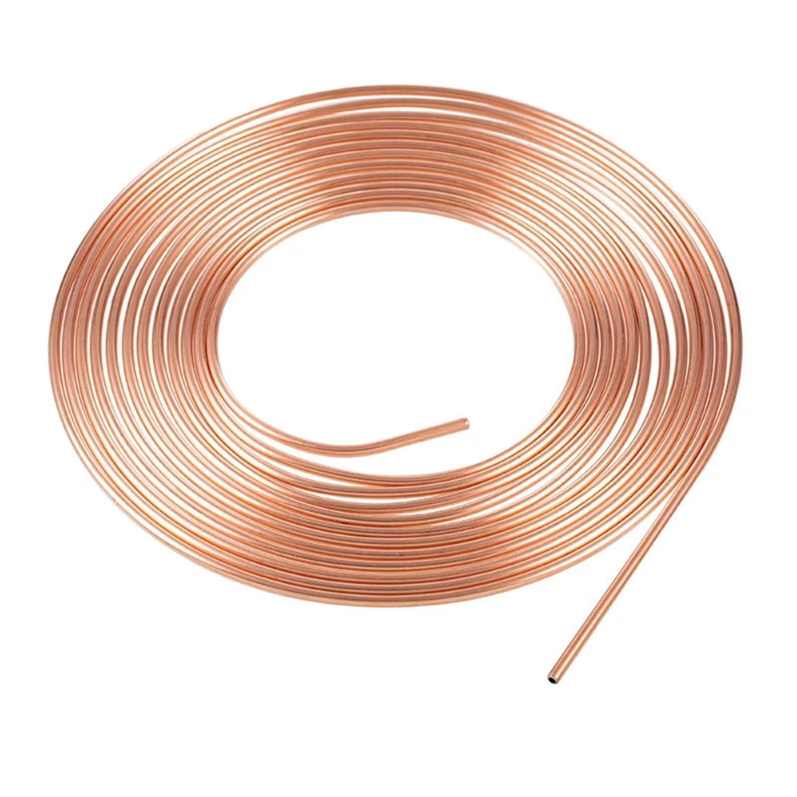 Car Brake Hoses 25ft 7.62m Car Roll Tube Coil of 3/16" OD Copper Nickel Brake Pipe Hose Line Piping Tubing Anti-Rust(Style 1)