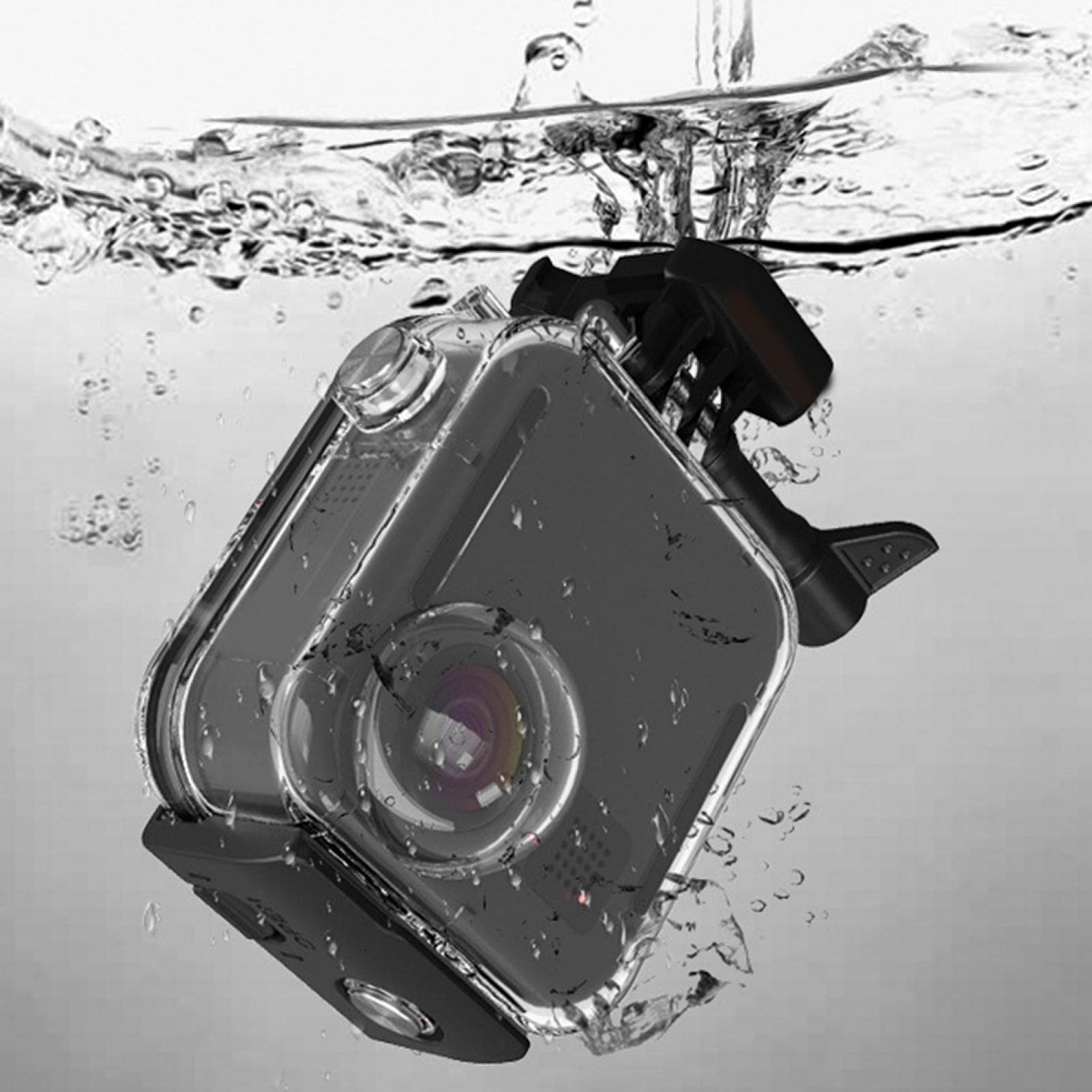 Custodia impermeabile per action cam, custodia protettiva per action camera panoramica, custodia impermeabile regolabile per fotocamera subacquea con profondità di 20 m, accessorio per immersioni esti