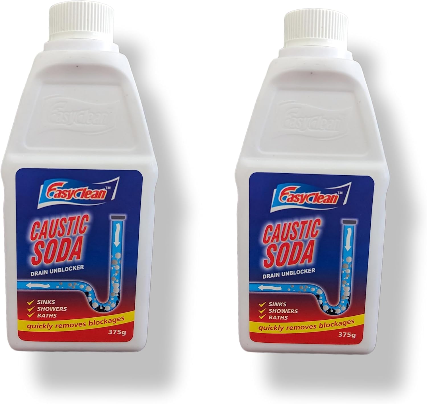 Powerful Caustic Soda Drain Cleaner(750g) 375g x 2 Bottles