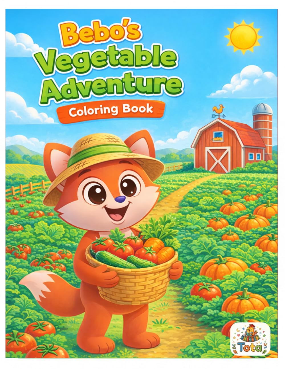 Bebo's Vegetable Adventure Coloring Book: A Fun Farm Journey with Bebo the Fox
