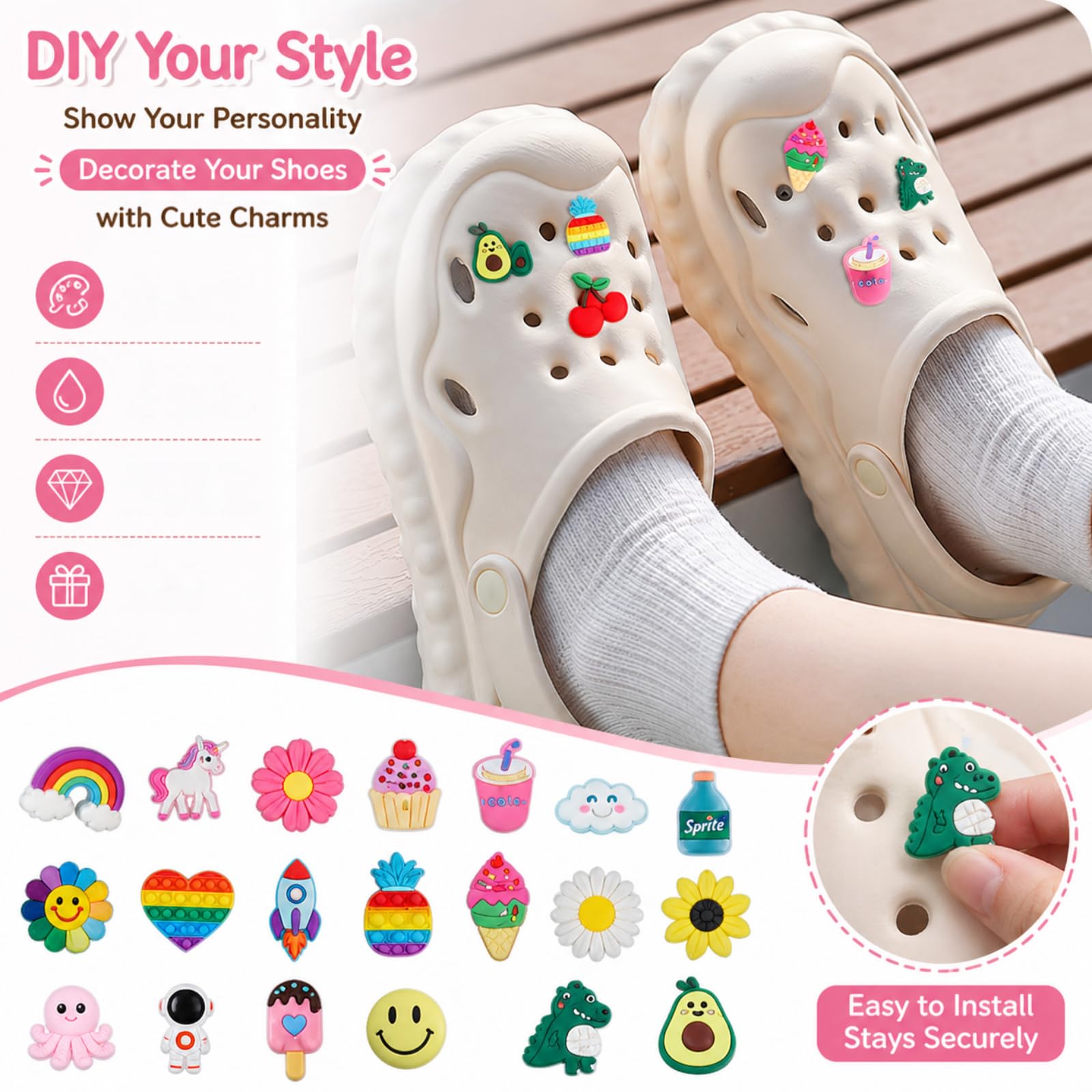 30 Piezas Pin - Pins Para - Adornos Para Zapatos Cartoon Adornos Para - Regalos Diy, Complementos De Calzado Y DecoracióN Para NiñOs Y Adultos