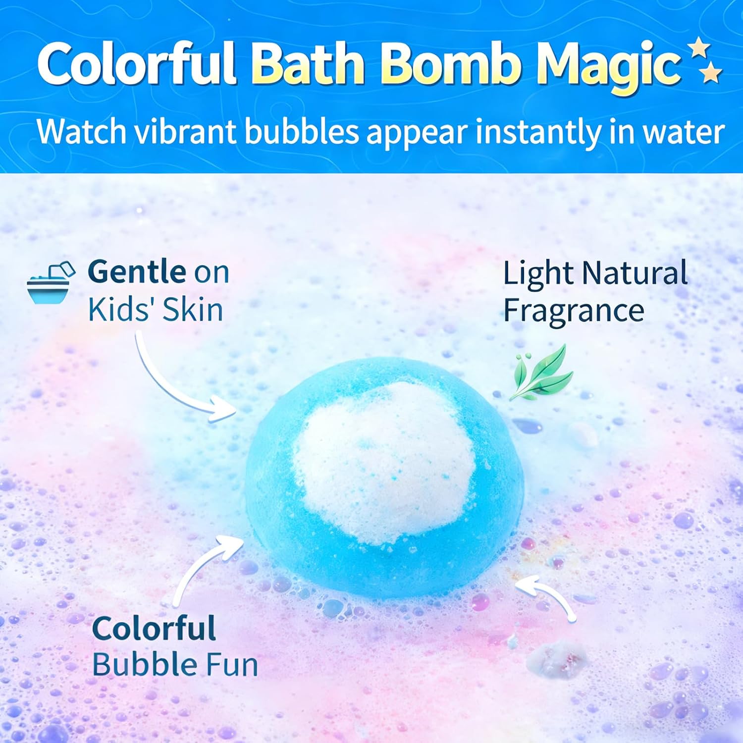 Bath Bombs OceanPop, 12-Pack Easter Surprise Bath Fizzies with Toys Inside, Bubble Bath Gift Set