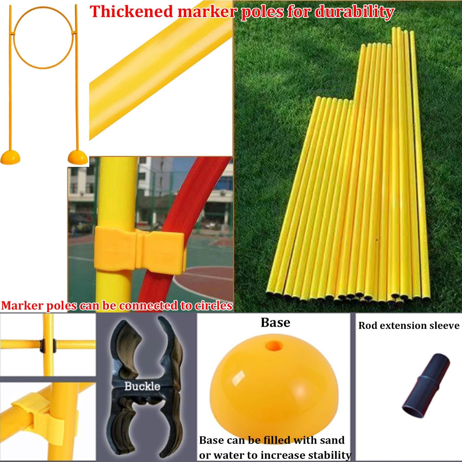Kit de circuito de obstáculos para drones de carreras RC, circuito de obstáculos para carreras de drones, incluye 6 aros y plataforma de aterrizaje para juego de competición, para escuela