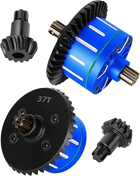 RC 37T 13T Full Metal Differ Set Upgrade Parts for 1/10 Senton Kraton Outcast Vorteks Bigrock Granite 3s,1/8 Infraction Typhon Vendetta 3S RC Car.Diff Gear Hops Up,Navy Blue2PCS